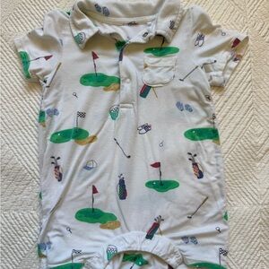 Angel Dear Golf-Themed Baby Romper